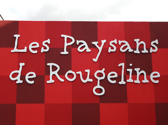 Enseigne en lettres découpées - Les Paysans de Rougeline - 